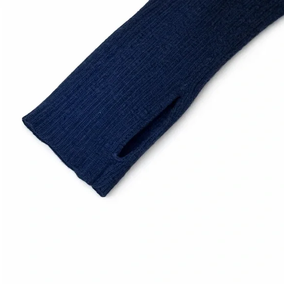 Athleta Navy Cashmere Blend Open Front Cardigan Sweater Size Medium - Picture 3 of 5